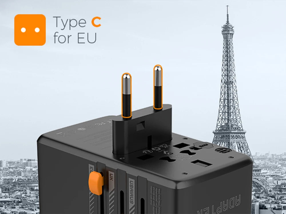 Universal Travel Adapter - USB Power Options
