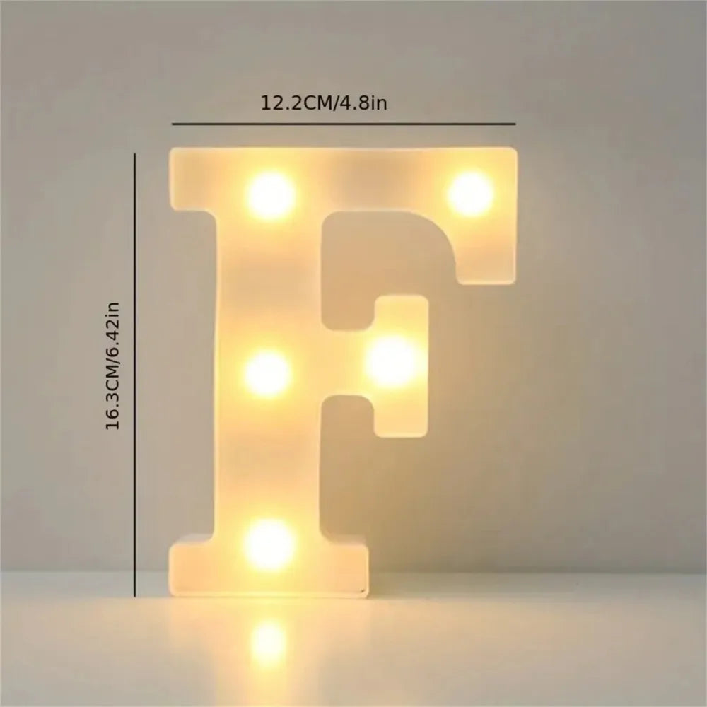 Varmhvit LED-bokstav- eller tallampe