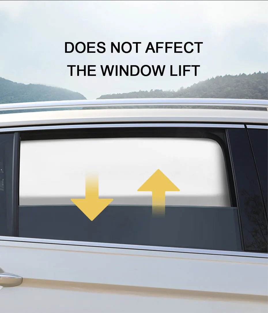 2-Piece Car Side Window Sun Shade Curtains