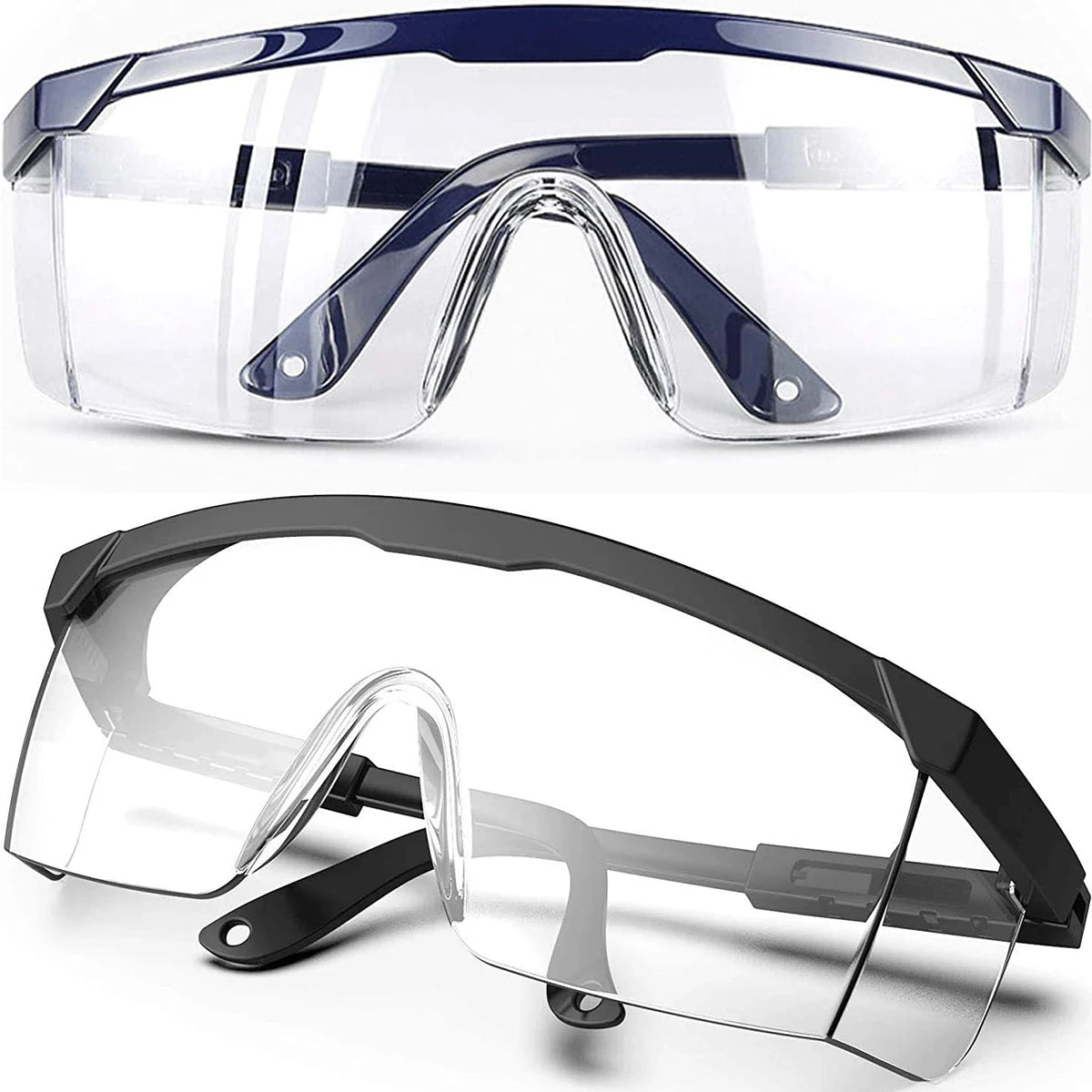2Pcs Anti-Splash Work Safety Glasses Eye Protecting Lab Goggles Protective Industrial Wind Dust Proof Goggles Cycling Glasses 