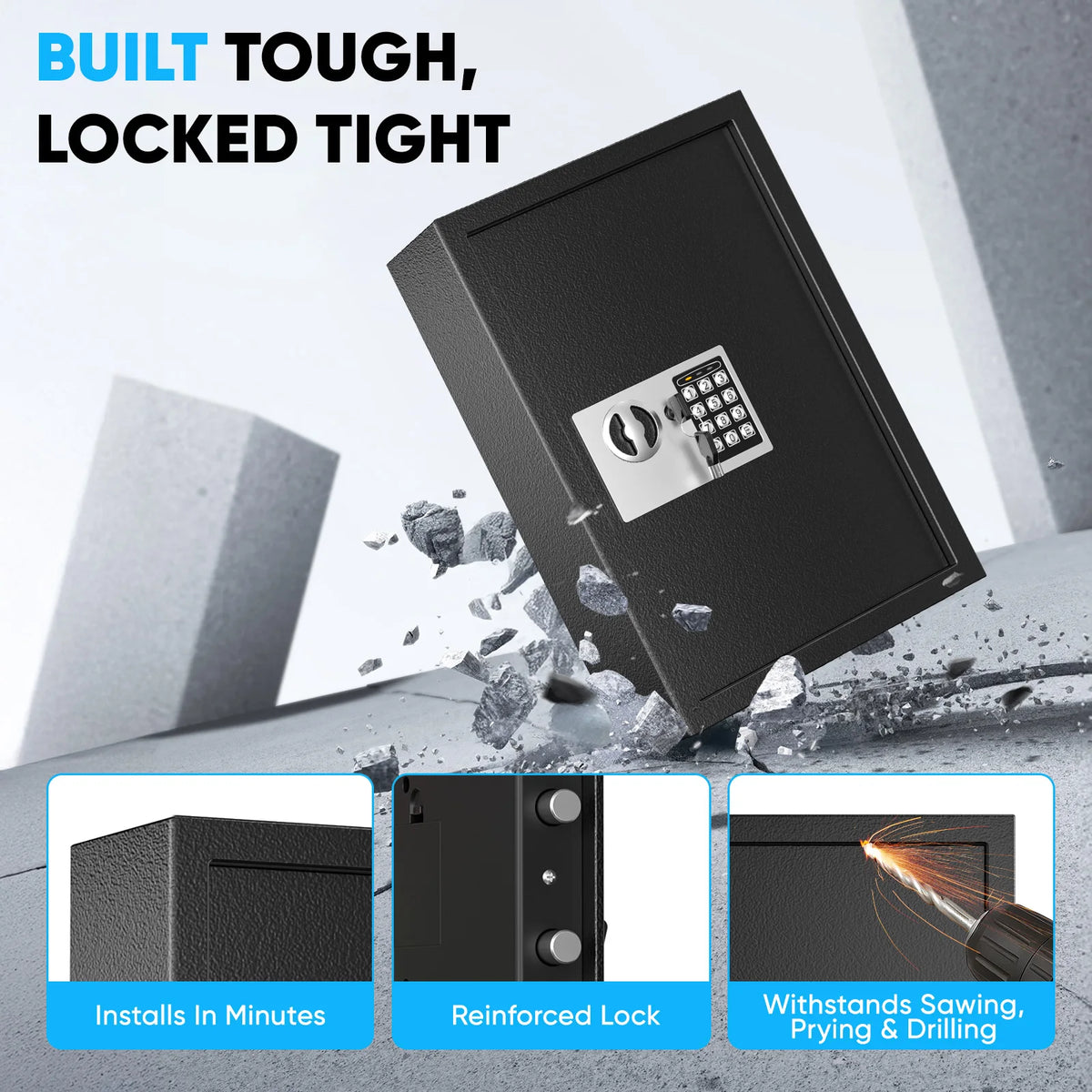 Combination Key Cabinet 75 Key Hooks Key Box Wall Mounted With Key/Code Lock Locking Key Organizer Key Cabinet Security Lock Box