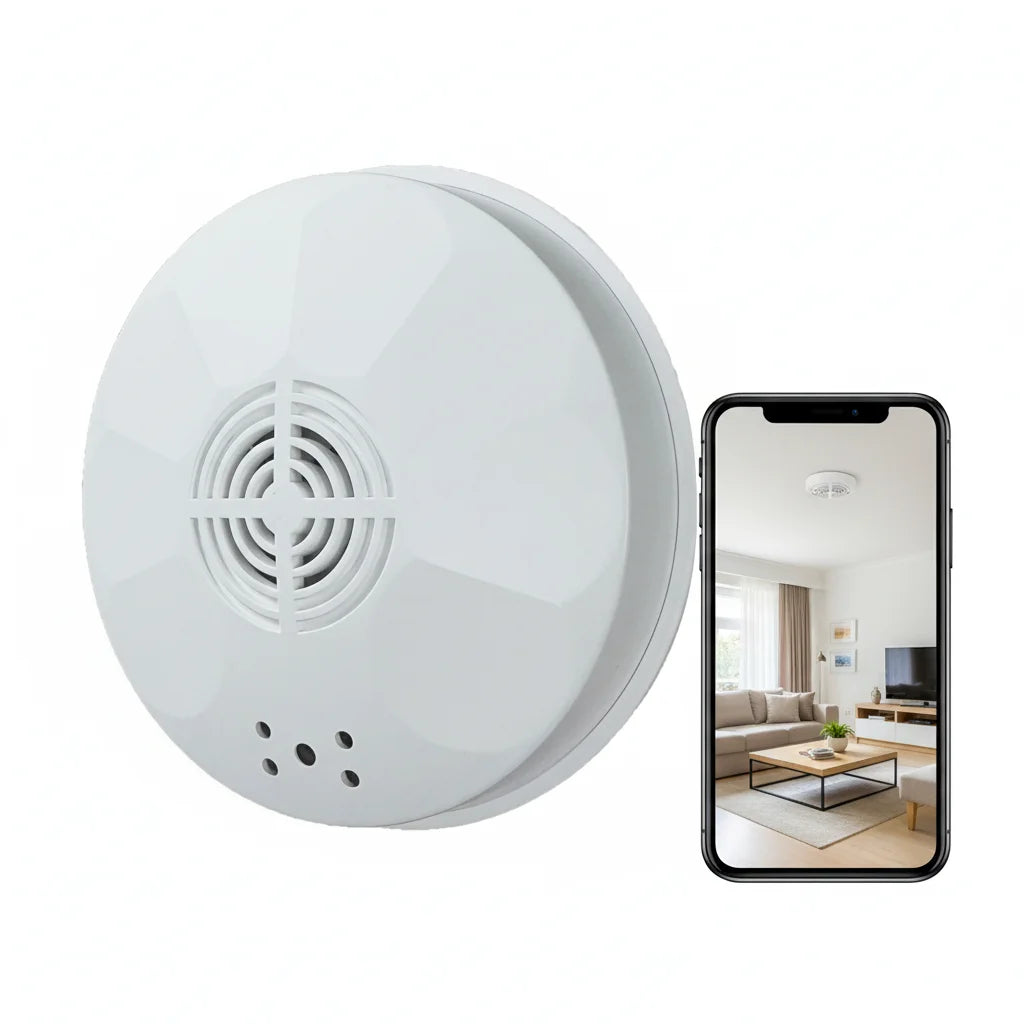 Μίνι Κάμερα Ασφαλείας 1080P HD, WiFi Απομακρυσμένη Προβολή, Ανίχνευση Κίνησης & Εγγραφή, Τοποθέτηση στην Οροφή για Οικιακή/Επαγγελματική/Ξενοδοχειακή Εσωτερική Χρήση