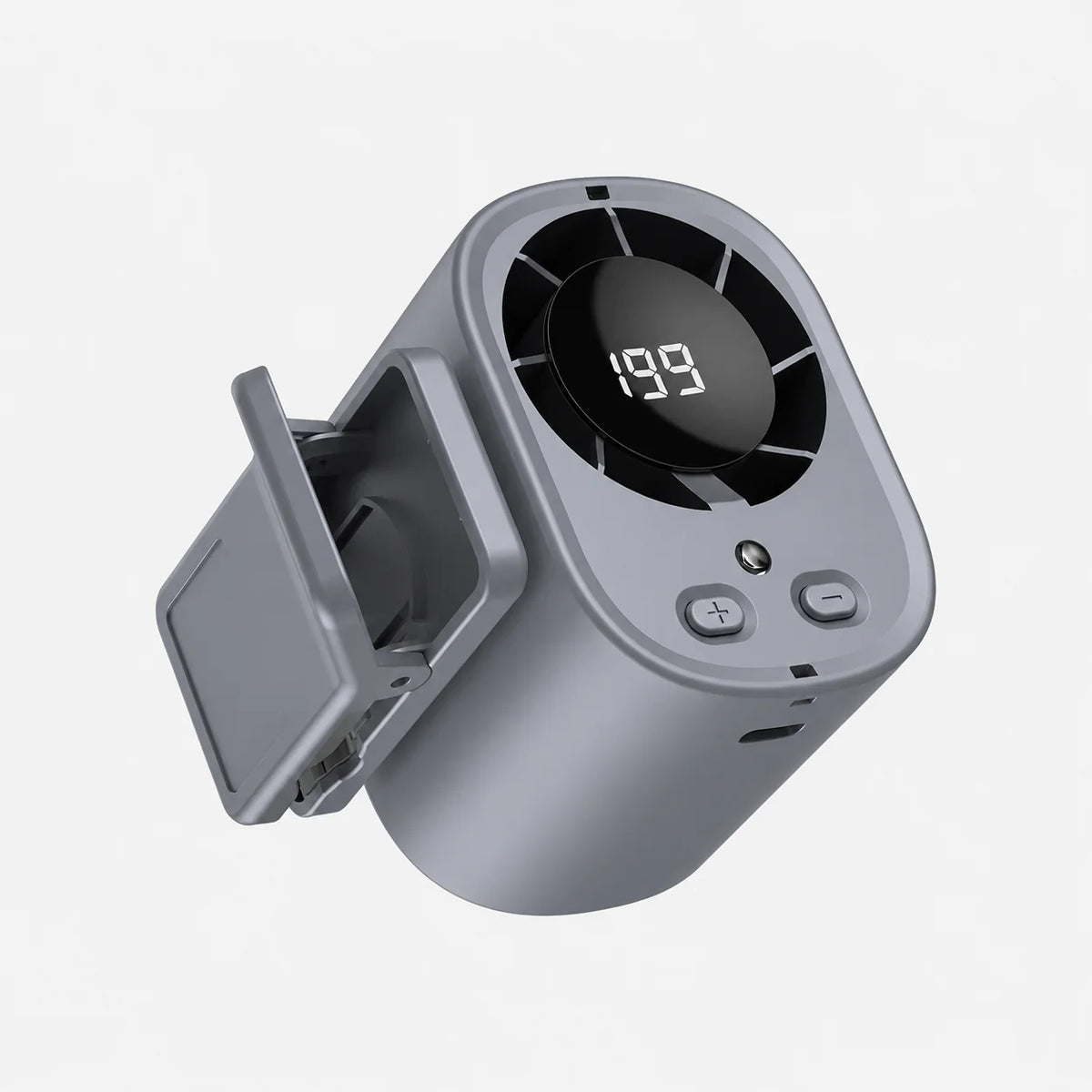 Tragbarer Clip-on-Ventilator mit LED-Licht