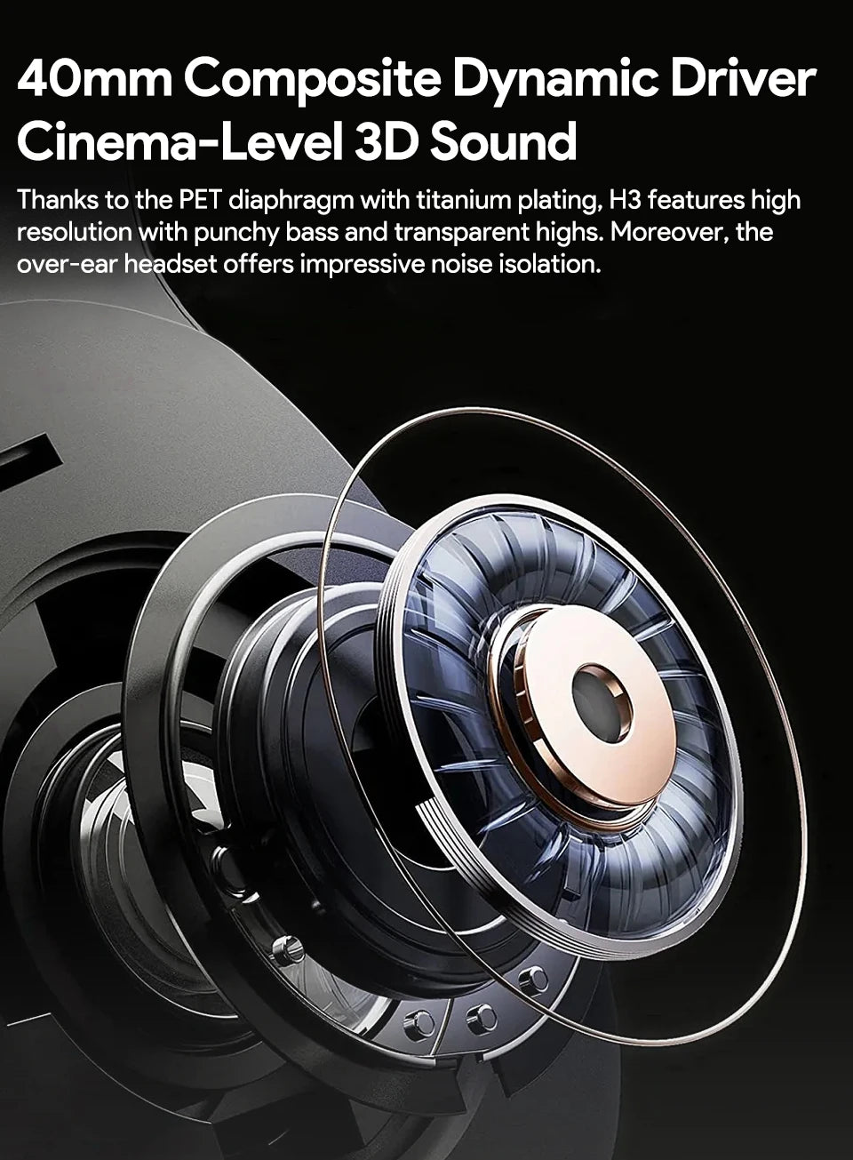 QCY H3 ANC Cuffie Wireless con Suono Hi‑Res