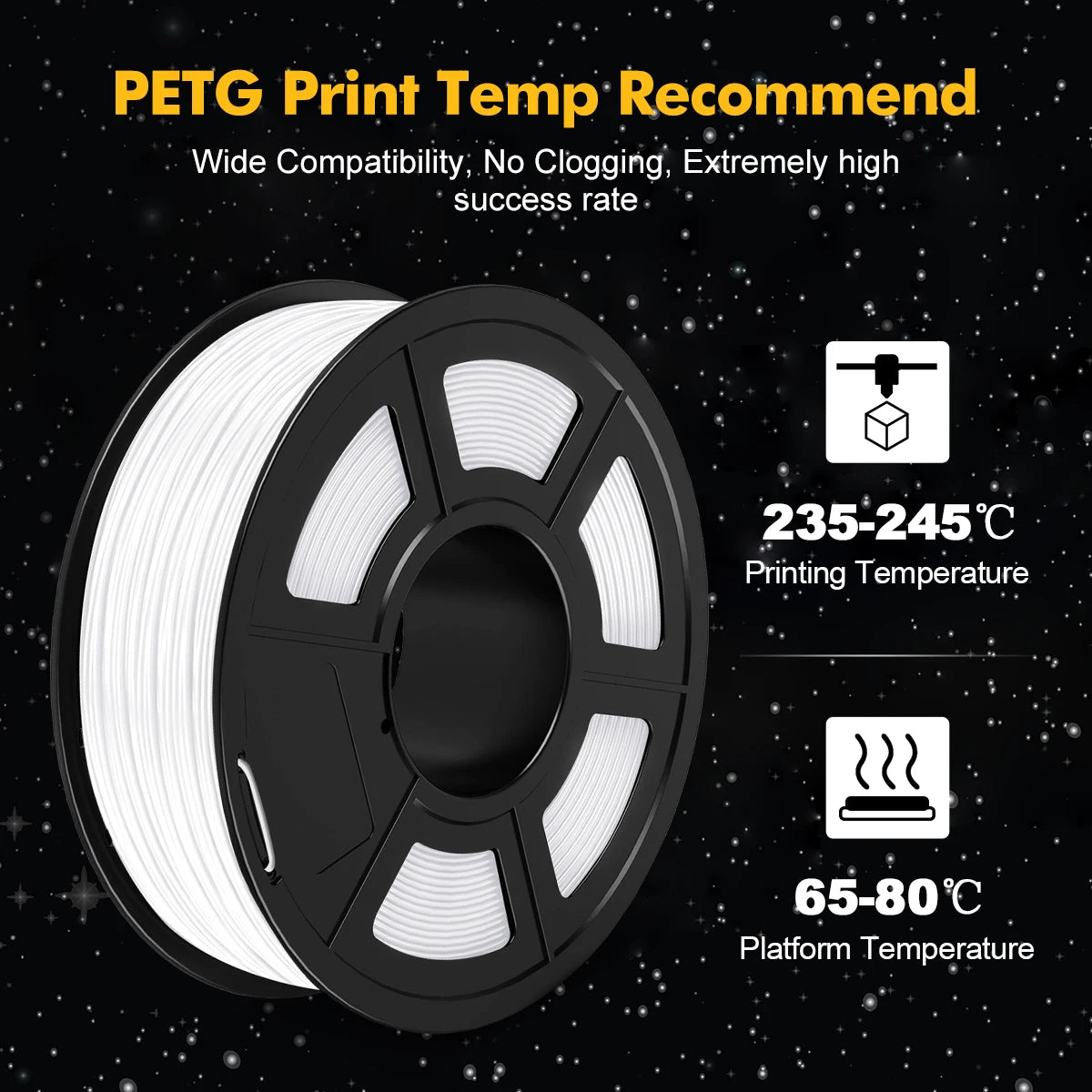 SUNLU PETG 3D Filament 1KG (3 Rolls) 1.75mm