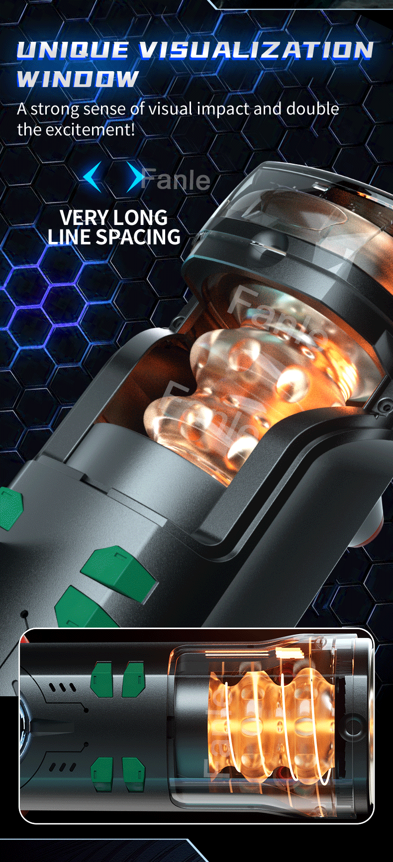 Чоловіча мастурбаційна чаша телескопічний нагрітий мастурбатор із присмоктуванням