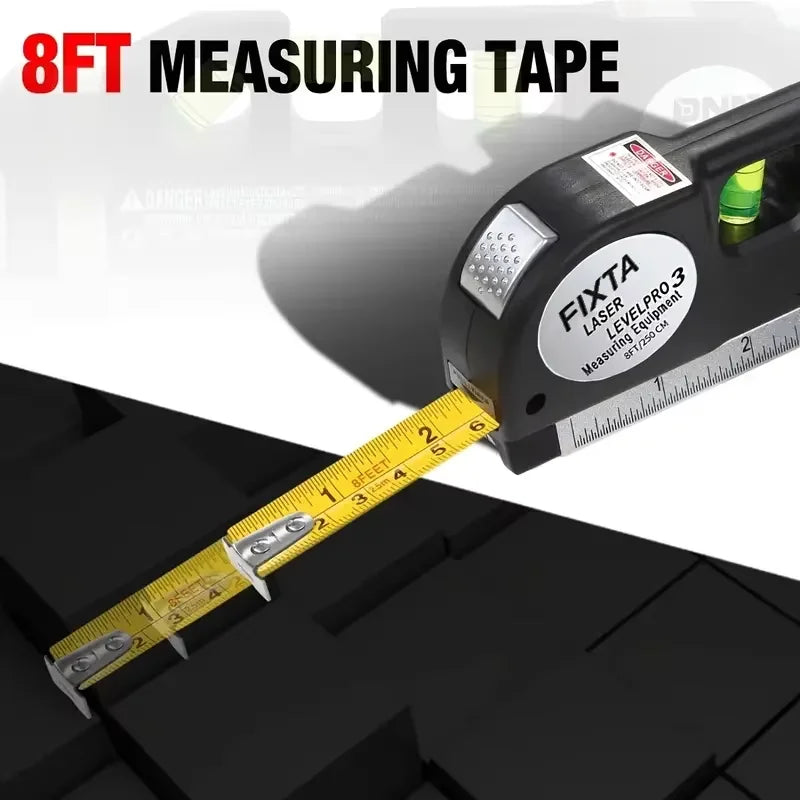 Laser Line Level with 2.5 m Tape Measure