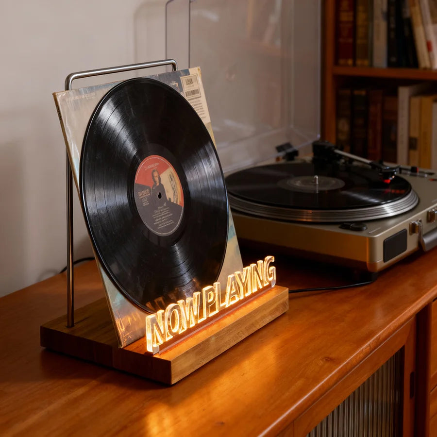 Light-Up Now Playing Vinyl Record Display Stand