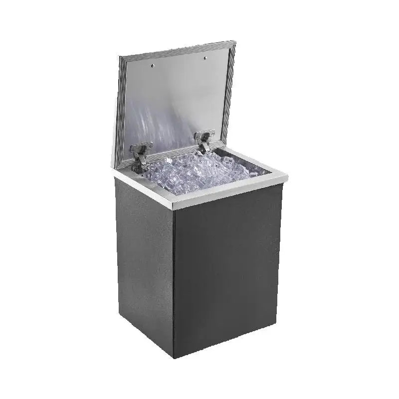 Drop-In Stainless-Steel Ice Bin with Hinged Lid