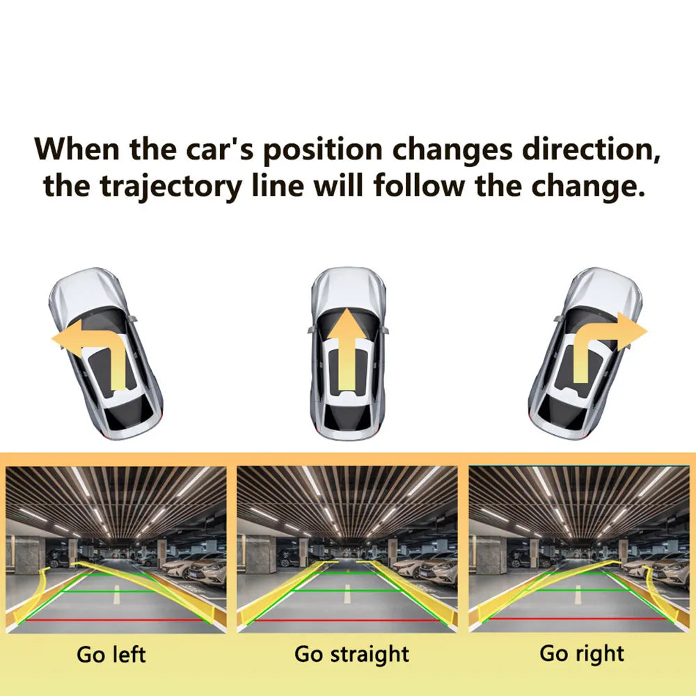 1080p AHD/CVBS Reversing Camera with Dynamic Guide Lines, 6m Lead