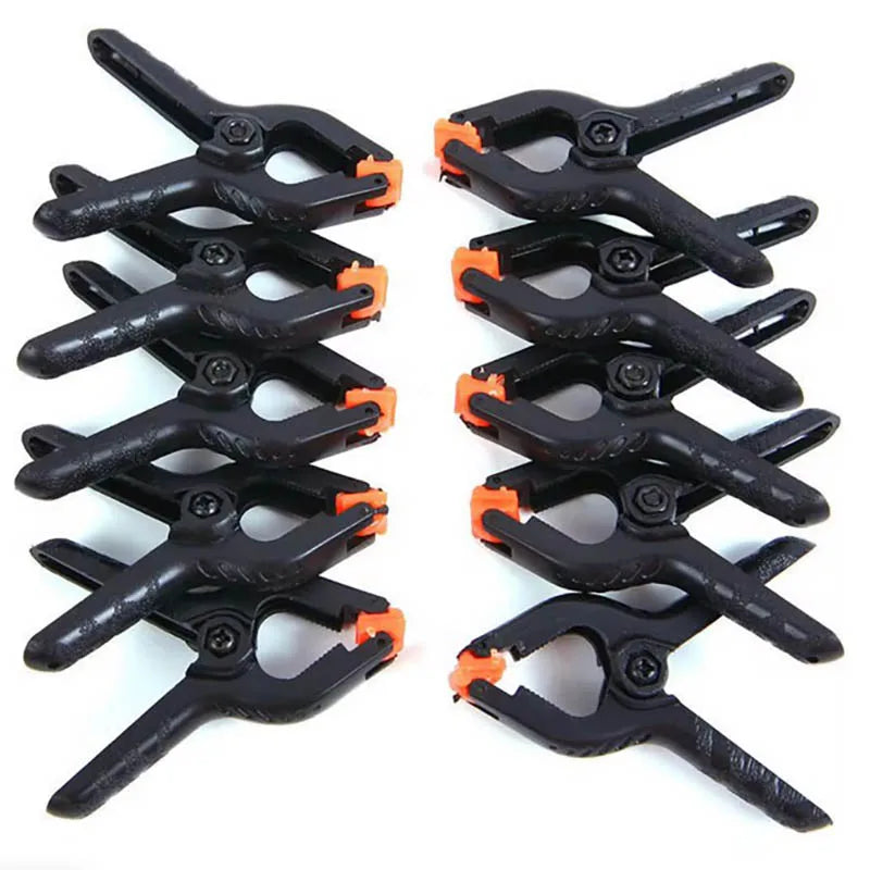 10 pinces ressort 2 pouces Outils de bricolage pour travail du bois Pinces en nylon plastique pour travail du bois Clip ressort Studio photo fond