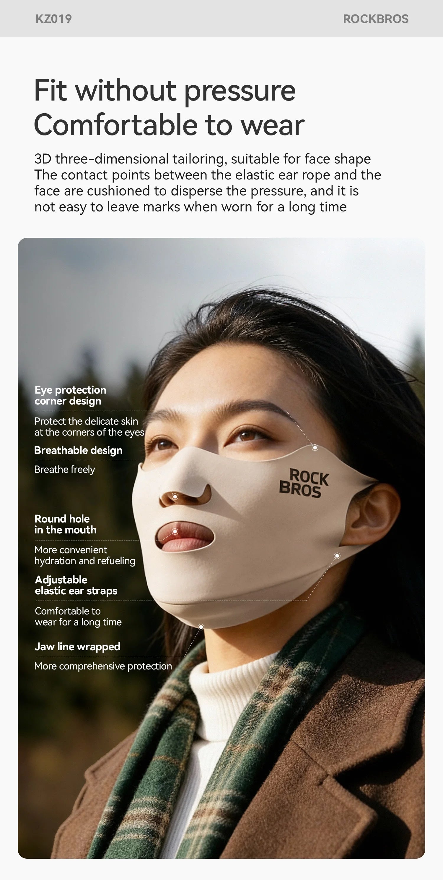 Cycling Face Mask with Fleece Inner Layer