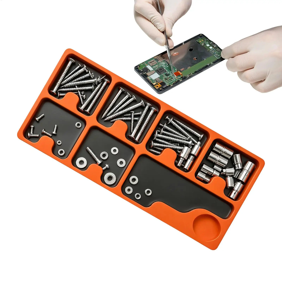 Compartment Magnetic Parts Tray for Repair Bench Organisation