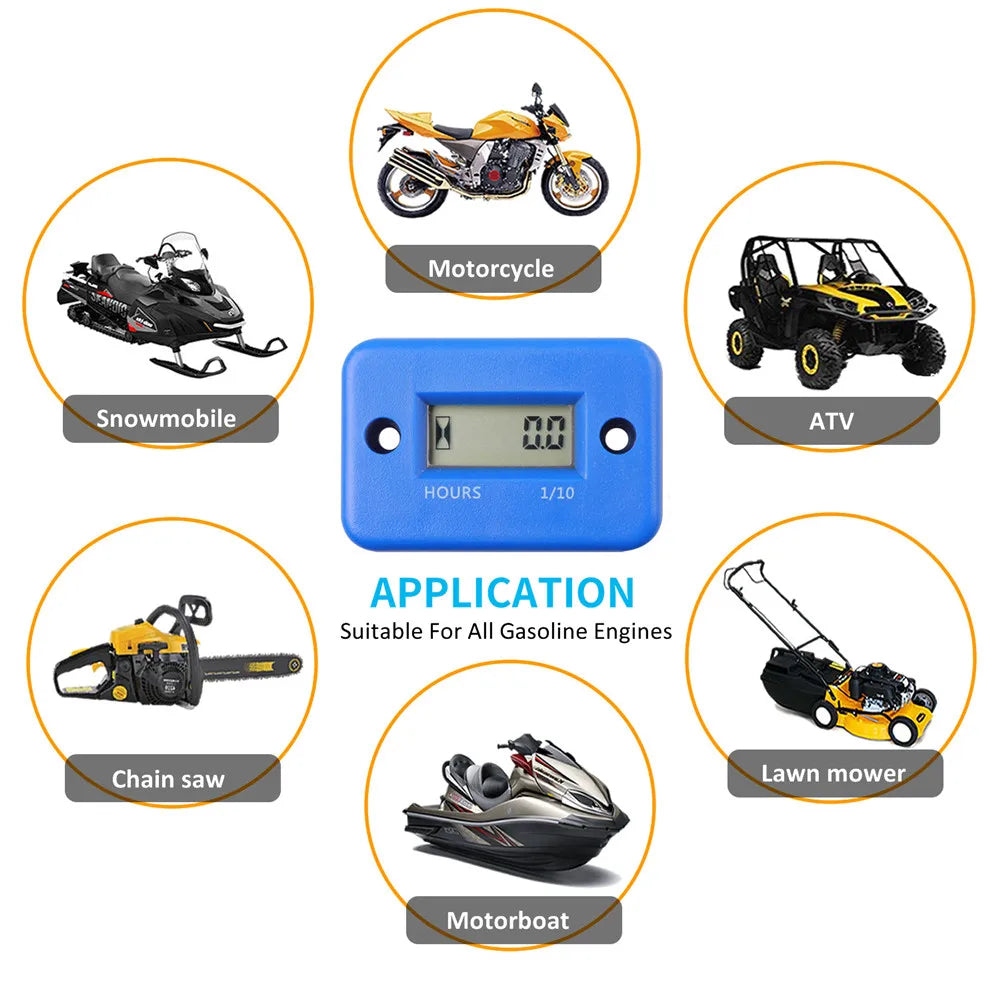 Digitale urenteller met lcd-scherm voor motorfietsen, ATV's en meer