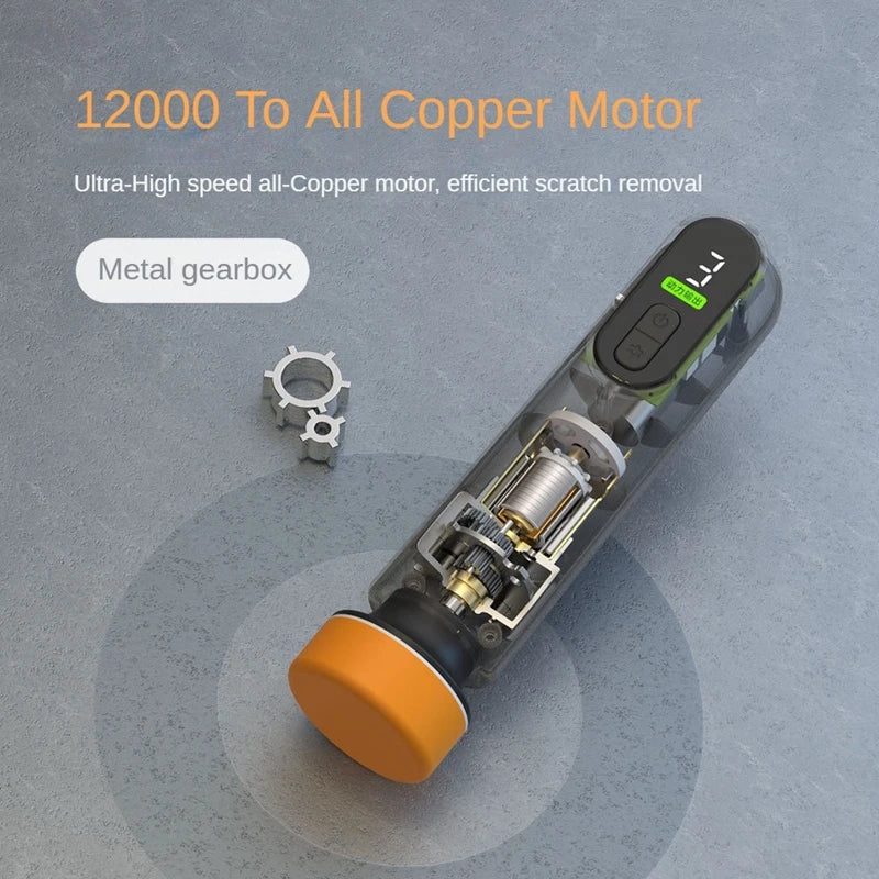 LEIBOO Car Waxing Polishing Sanding Machine 12000RPM Wireless Car Paint Scratch Repair Windscreen Glass Oil Film Remove Machine 