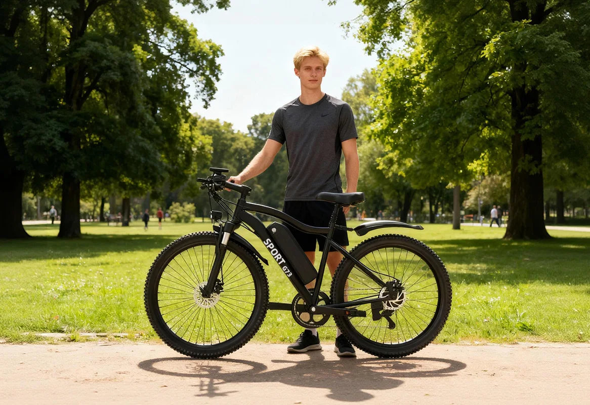Bicicleta eléctrica de 26" 48V 13Ah 7 velocidades para desplazamientos