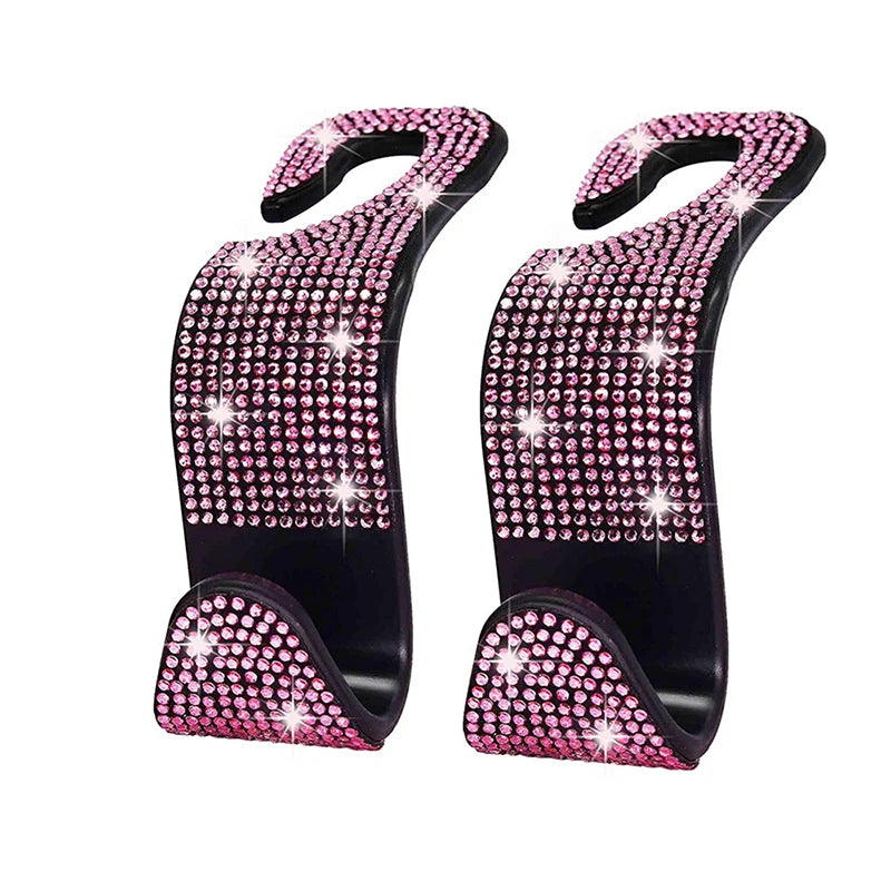 Rhinestone Car Seat Back Hook Hanger for Daily Vehicle Storage
