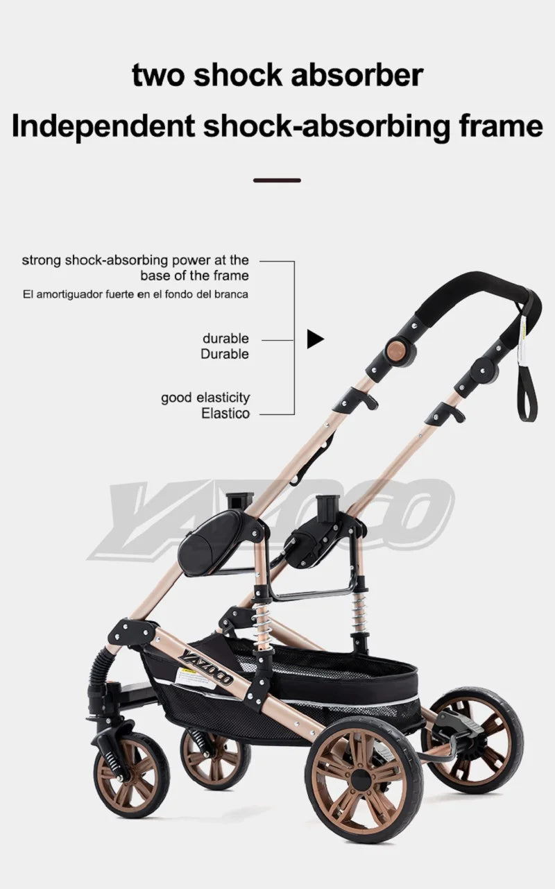 Luxurious 3‑in‑1 Baby Stroller High‑Landscape Travel System