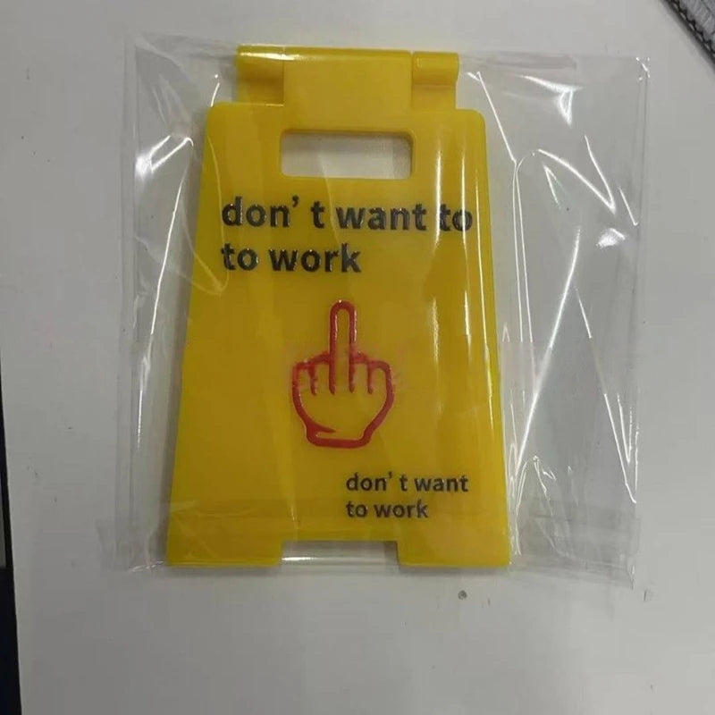 Novelty Yellow Desk Sign, Four Message Options