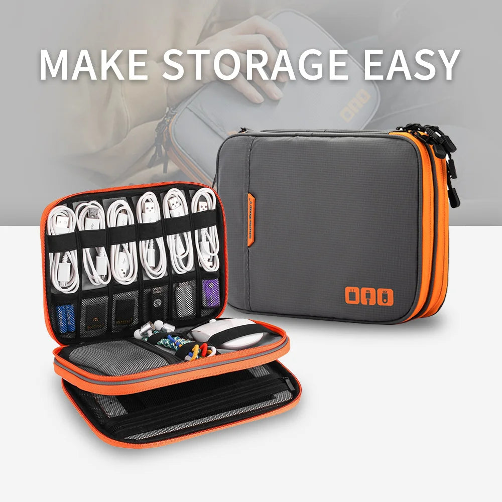 Double-Layer Travel Electronics Organiser