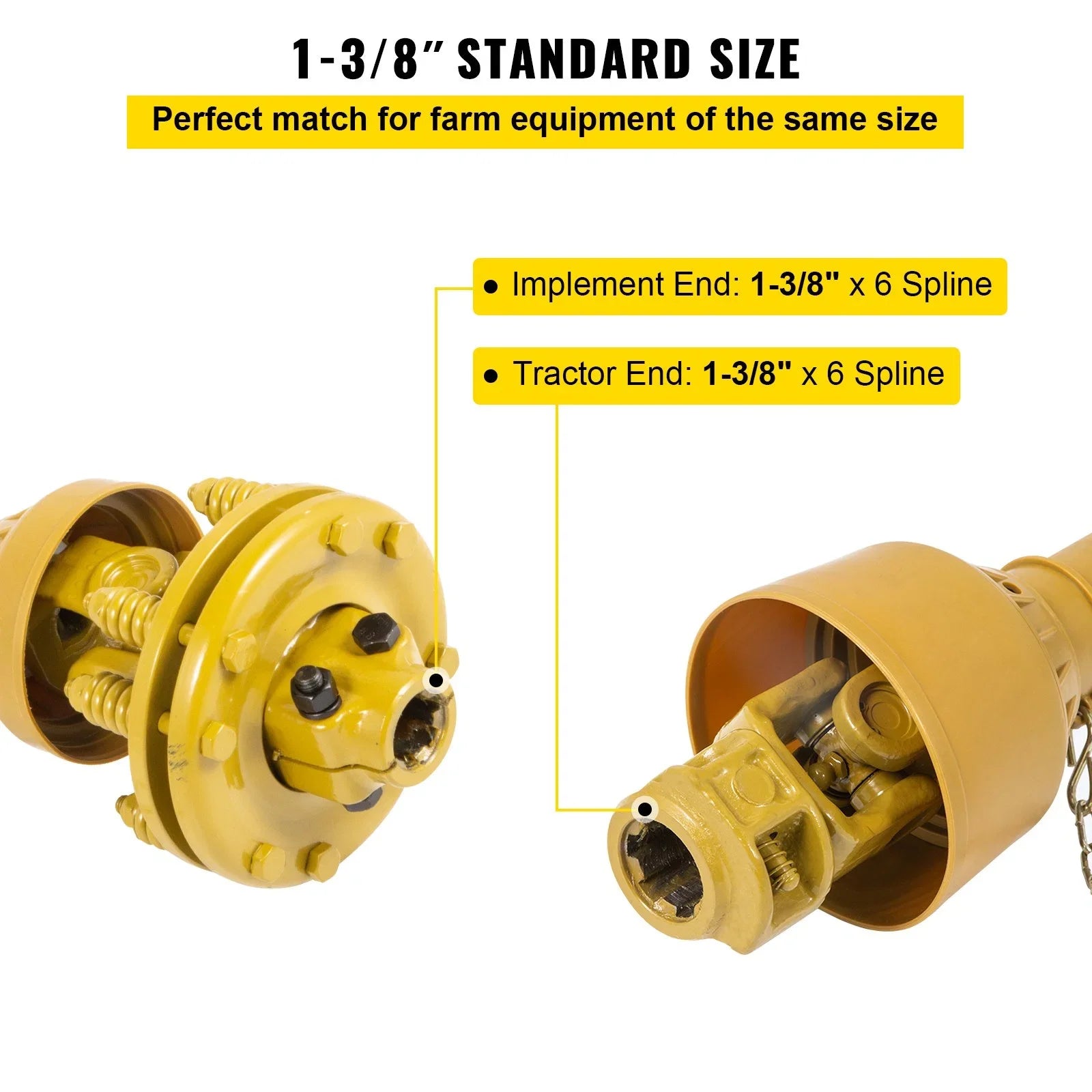 Řada 4 PTO hřídel 1-3/8" 6 drážek nastavitelná 31,5"–41"