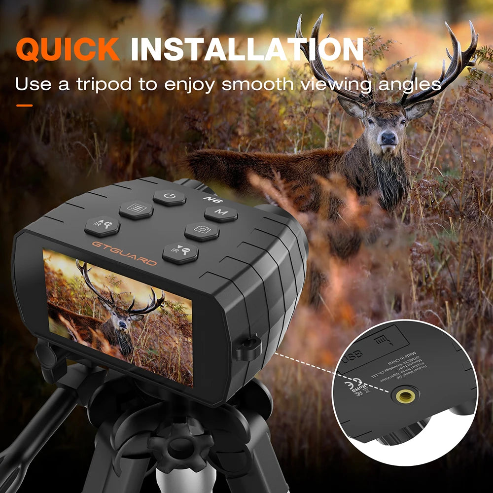 GTGUARD N6 Night Vision Binoculars with 1080P Video