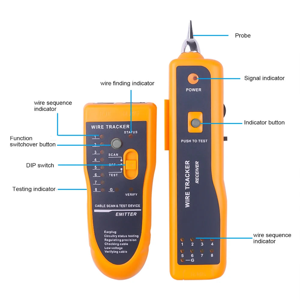 RJ45 Network Cable Tester and Tone Tracer