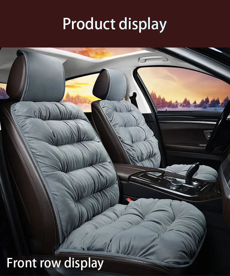 SEAMETAL Plush Car Seat Cover Winter Warm Auto Seat Cushion Thicken Anti Slip Seat Protector Cushion for Suv Sedan Truck Pick-Up