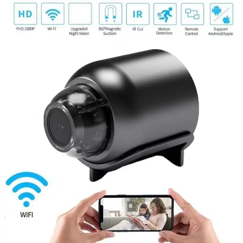 Mini 1080P WiFi bezpečnostná kamera s nočným videním a detekciou pohybu
