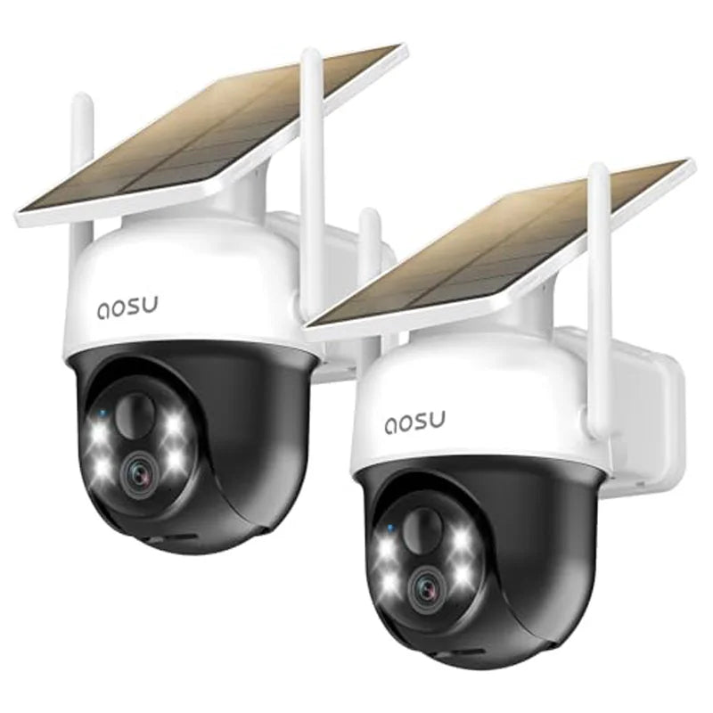 AOSU 3MP Solar Security Camera with 5000mAh Battery