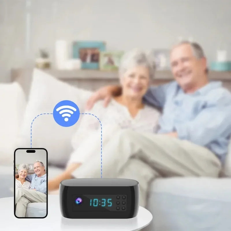 Full HD 1080P Mini Wifi Camera Clock Night Vision Wireless Control IR View Camcorder Home Surveillance Monitor Video Monitor Cam