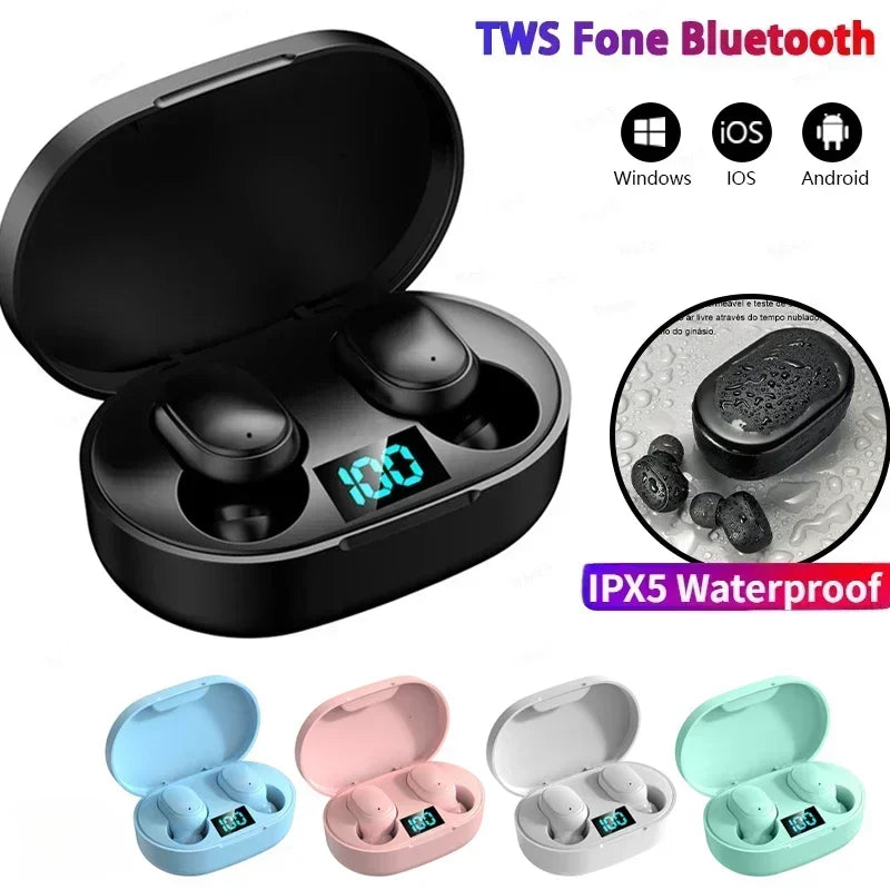 E6S Pink True Wireless Bluetooth Earbuds with Charging Case