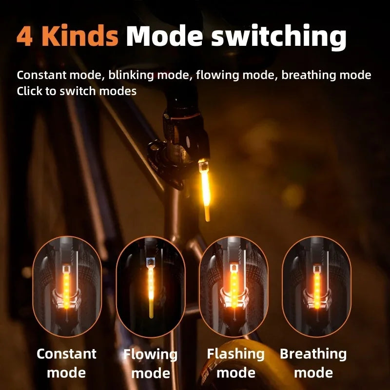 Lumina de bicicletă cu acumulator USB, cu curea