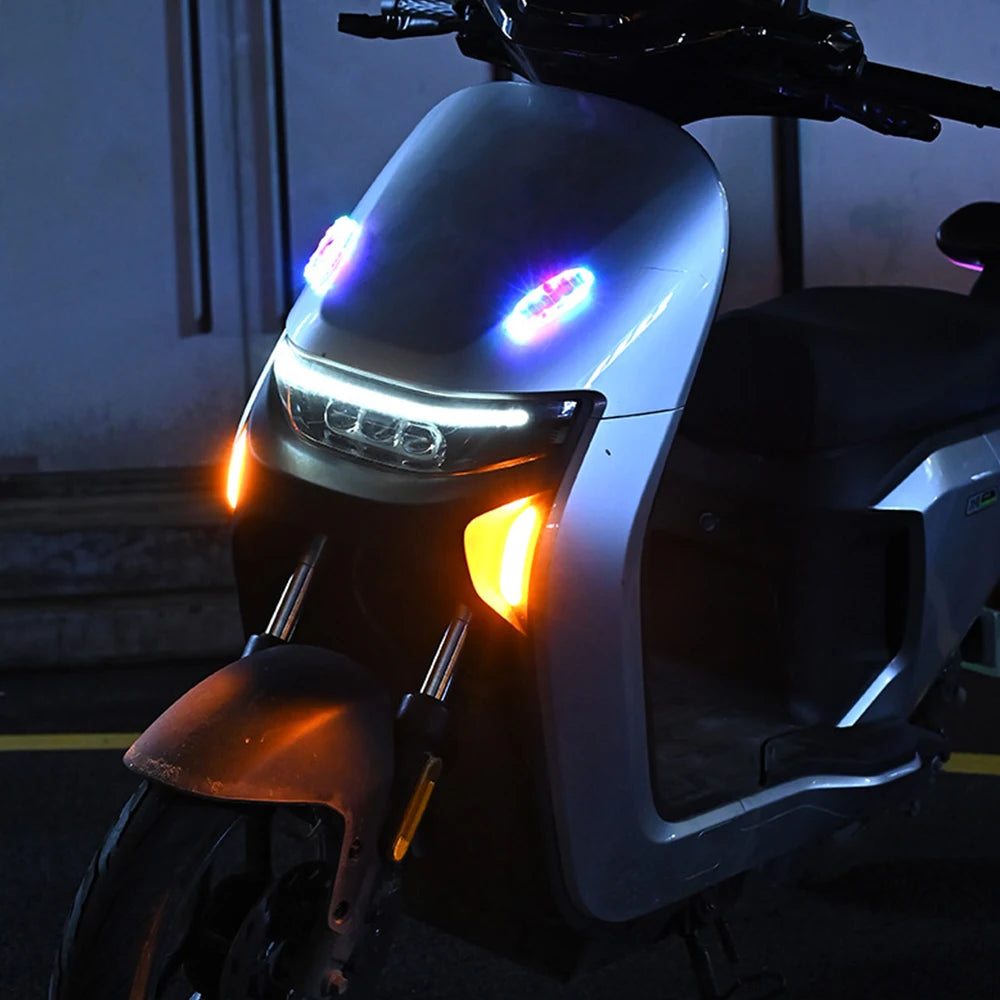 Car Solar Charging-free Anti-rear Collision And Explosion-proof Safety Light Motorcycle Brake Tail Light Modified Flash Light 