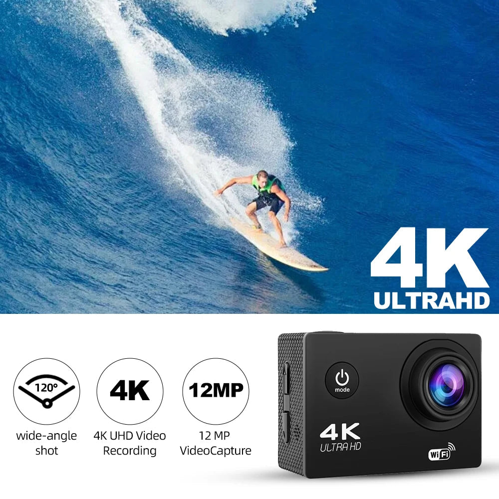 Magecam 4K Action Camera 1080P/30FPS WiFi 2.0" 170D Underwater Waterproof Helmet Video Recording Camera Outdoor Sports Cameras 