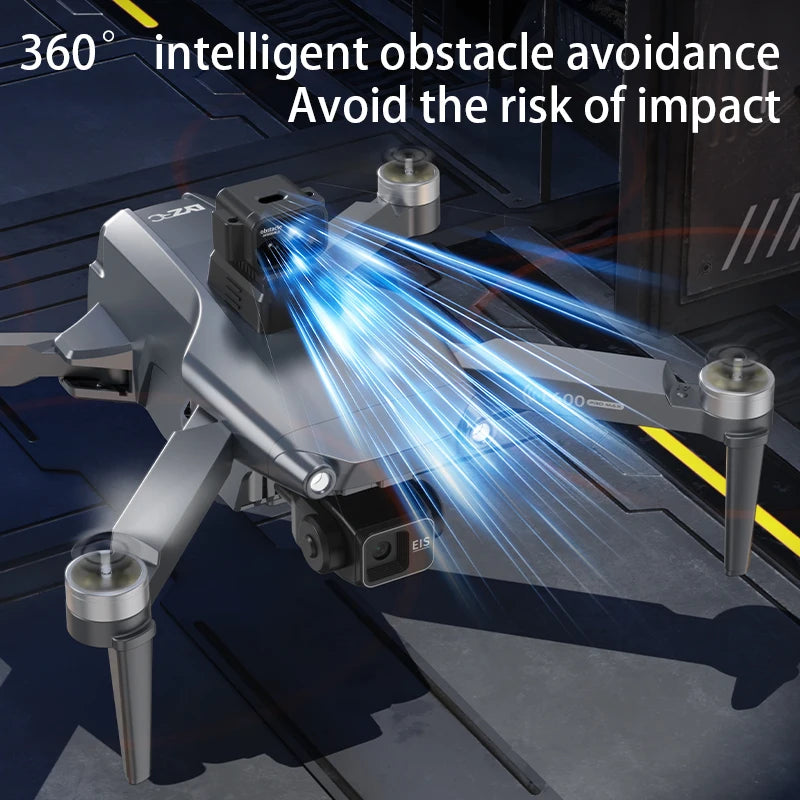 L600 PRO MAX GPS Drone Professional 8K Camera 3-axis Gimbal Aerial 5G WIFI FPV Brushless Motor 360 ° Laser Obstacle Avoidance Optical Flow Hover with Large Screen Remote Control Aircraft Folding Quadcopter Drones Kids Toys G