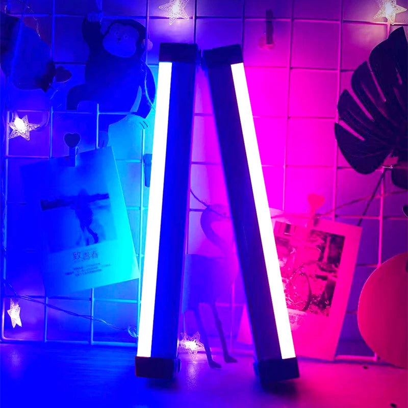 Цветни LED нощни лампи, RGB светлина за атмосфера и запълващо осветление, с акумулаторна батерия, за спалня, фотография и декорация на стая, запълващо осветление, нов модел