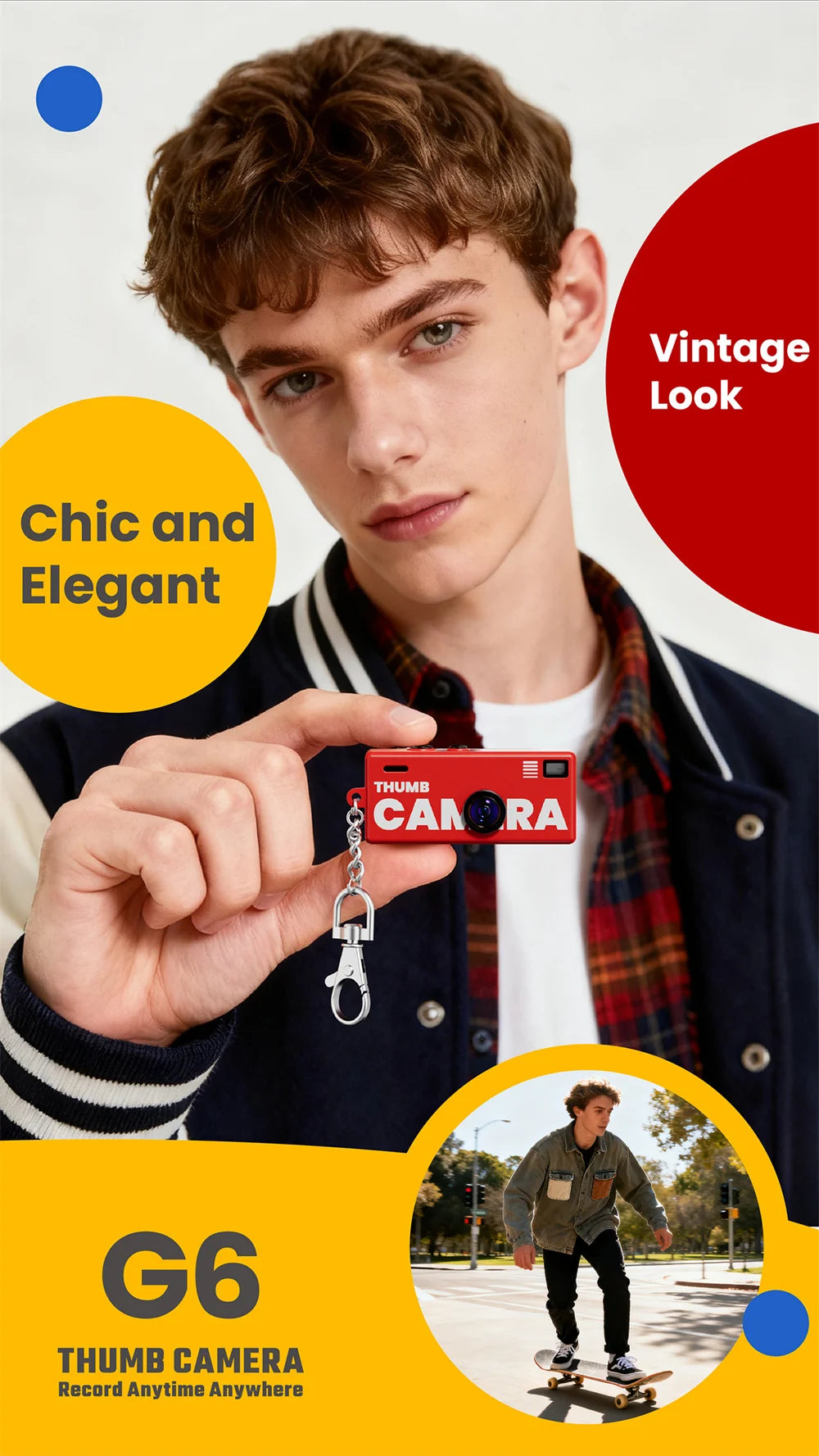 Mini Camera with 0.96-Inch Screen 1080P