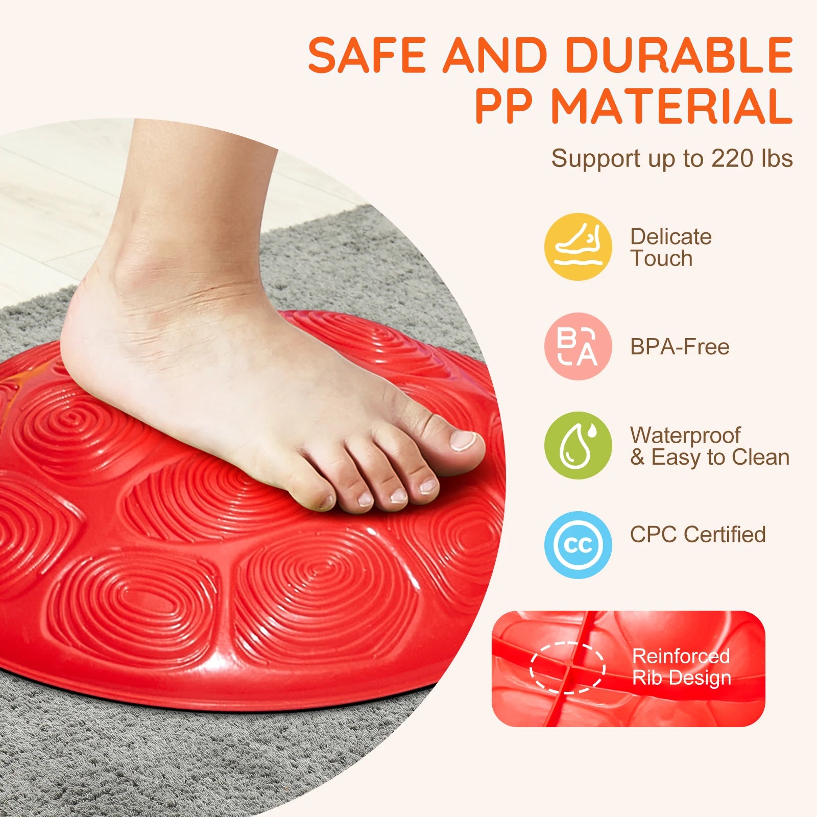 Set Kinderen Balans Stapstenen met Antislip Ontwerp (6 STUKS)