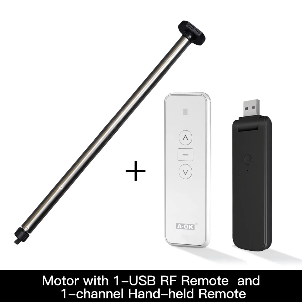 Moteur de store enrouleur rechargeable AM15 - Options de tube