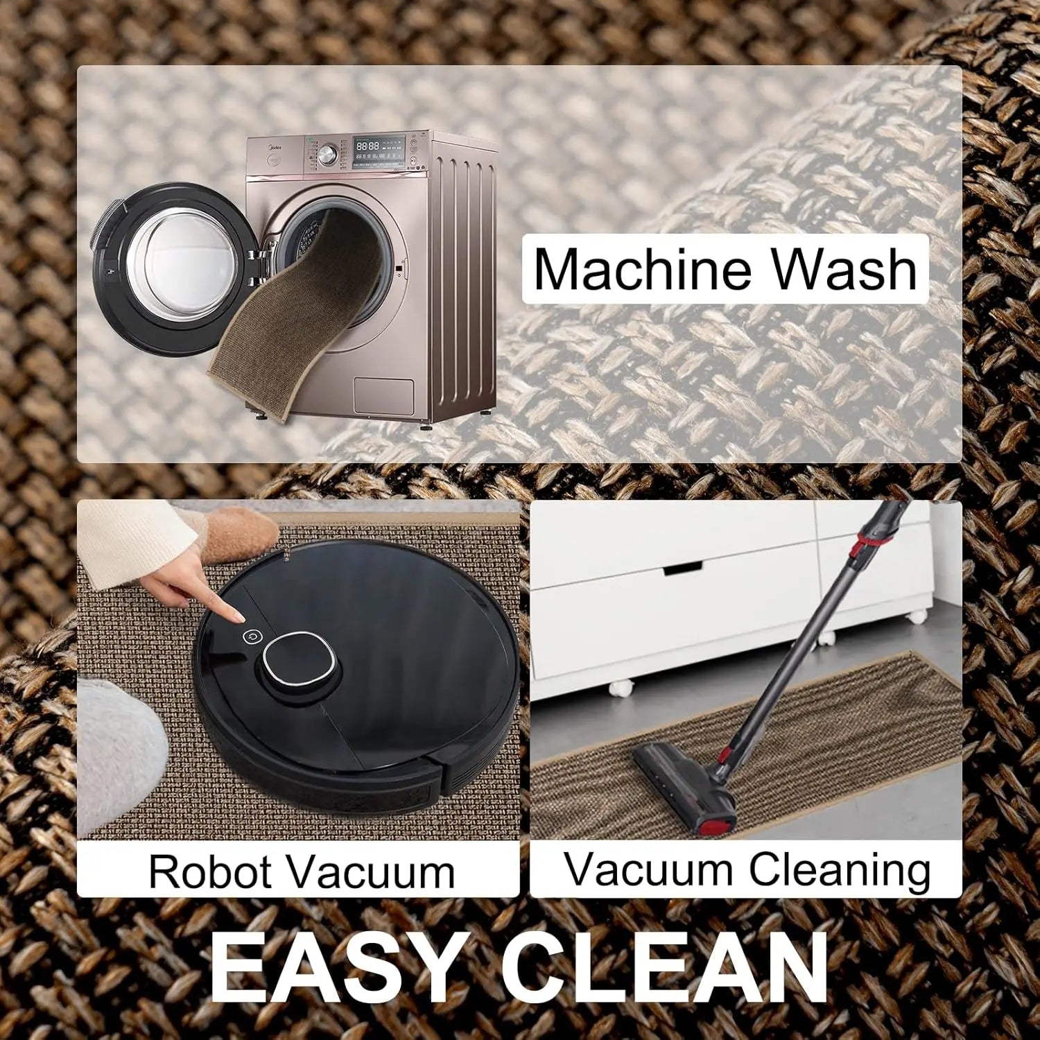 Kitchen Mat Set of 2, Cushioned Non-Slip Absorbent Washable Rugs