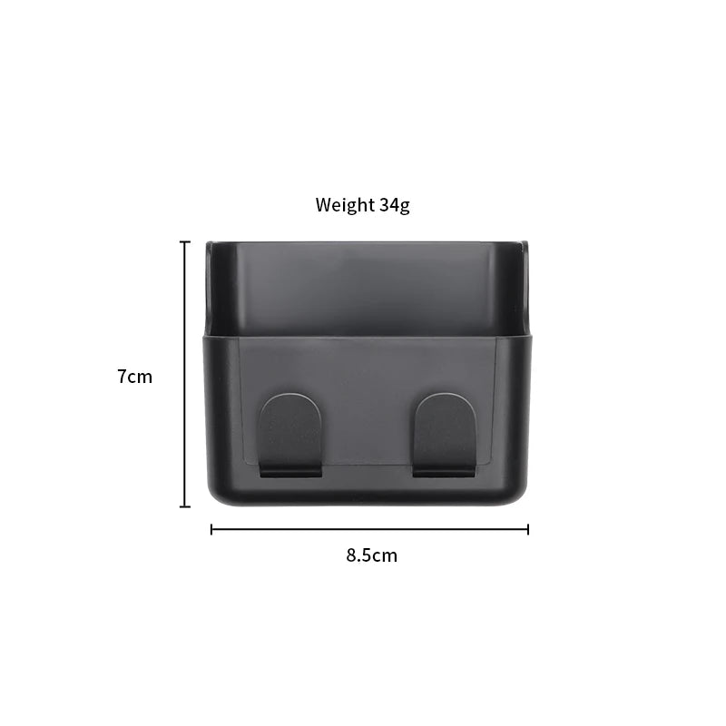 SEAMETAL Adhesive Universal Car Storage Box Multifunctional Dual-Hook Design Reserved Charging Port Car Accessories Interior