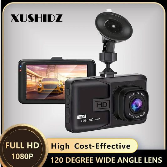 XUSHIDZ NEW 1080P HD Dash Camera Loop Recording Car Vehicle DVR Video Recorder Dashcam Night Vision 24h Parking Monitor G-sensor Spy-shop.com