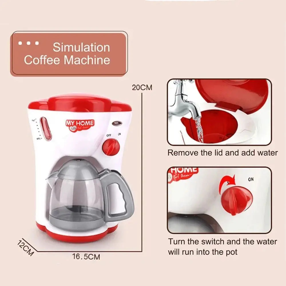 Mini Pretend Play Kitchen Appliance Toy Set, Red