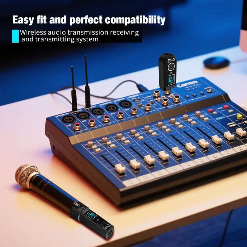 Súprava bezdrôtového XLR audio vysielača a prijímača