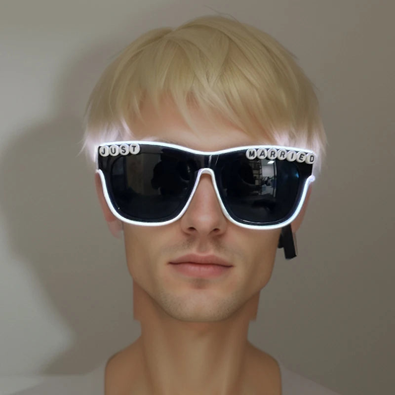 1PC Light Up LED Glasses Glow Sunglasses EL Wire Neon Glasses Glow in The Dark Party Supplies Neon Party Favors for Kids Adults 