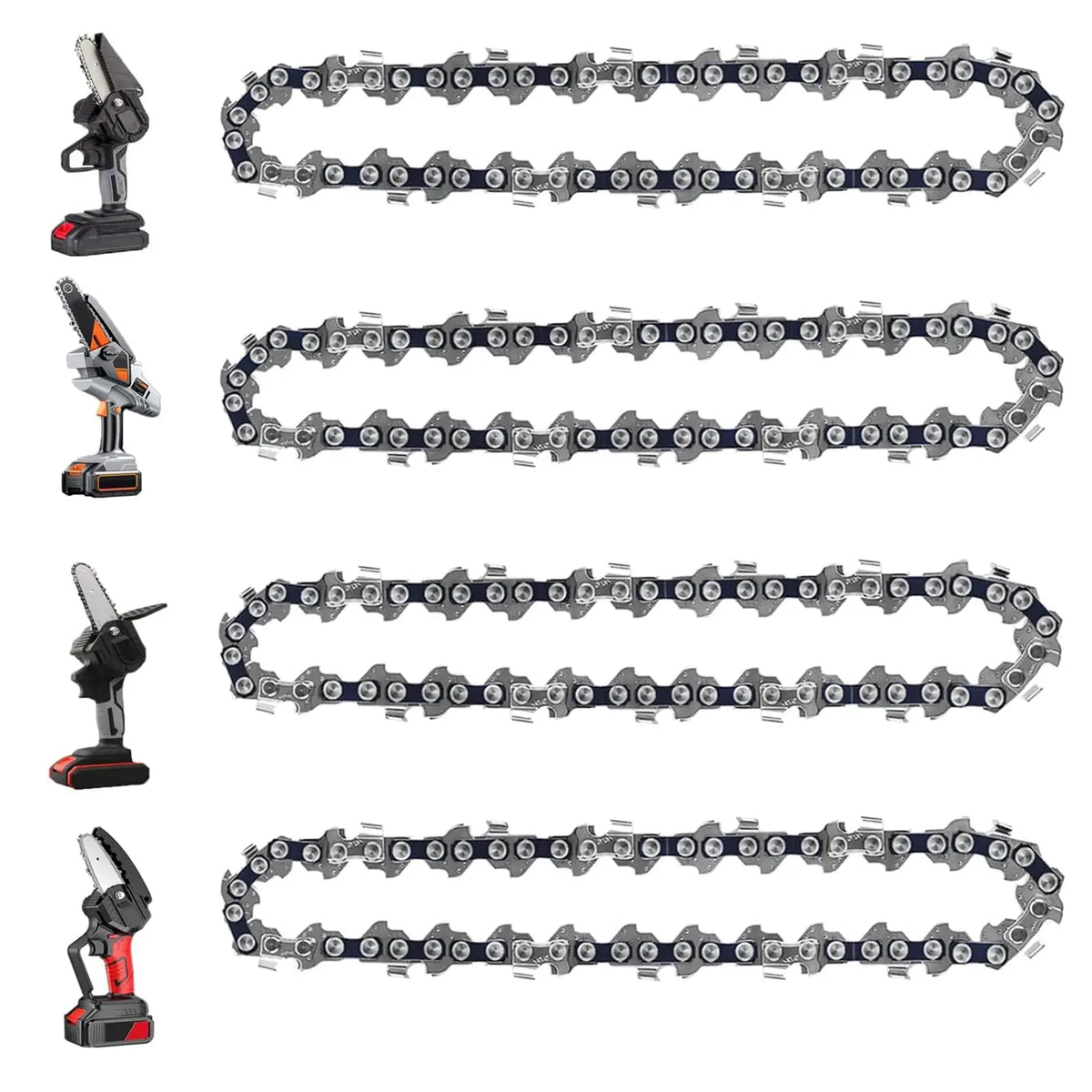 6 inch Chainsaw Chain 6inch Mini Steel Chainsaw Chains Electric Chainsaws Accessory Chains Replacement Mini Electric Chainsaw