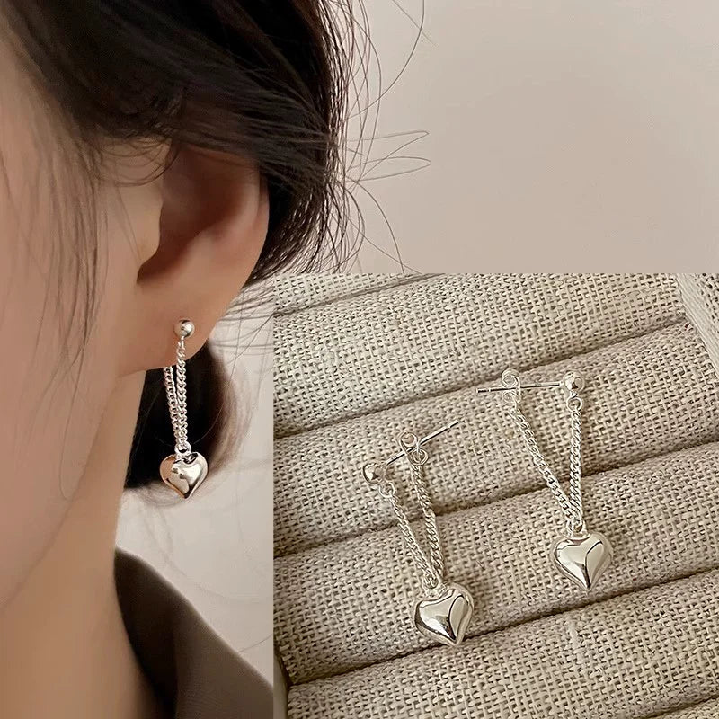 925 Sterling Silver CZ Star Moon Asymmetric Hoop Earrings