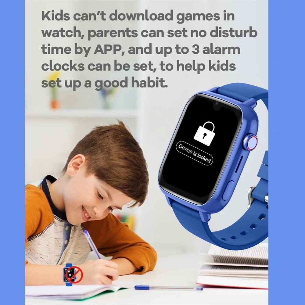 4G Kids GPS Smart Watch with Video Call, SOS, Camera, WiFi and App Download