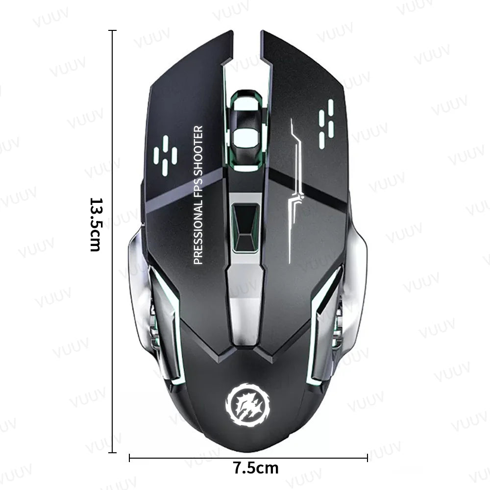 Wireless Bluetooth Gaming Mouse 2.4g USB Rechargeable Ergonomic Mechanical Backlight Design for Laptop PC Computer Gamer